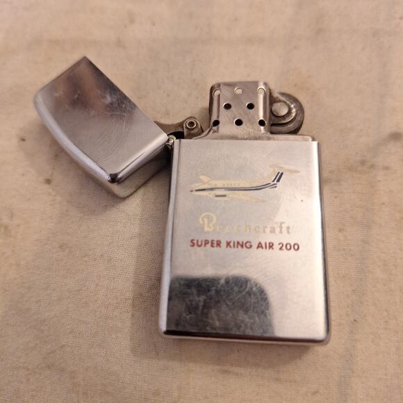 Beechcraft Super King Air Model 200 Zippo Slim Lighter 1979 Vtg. Made In USA - Picture 4 of 5
